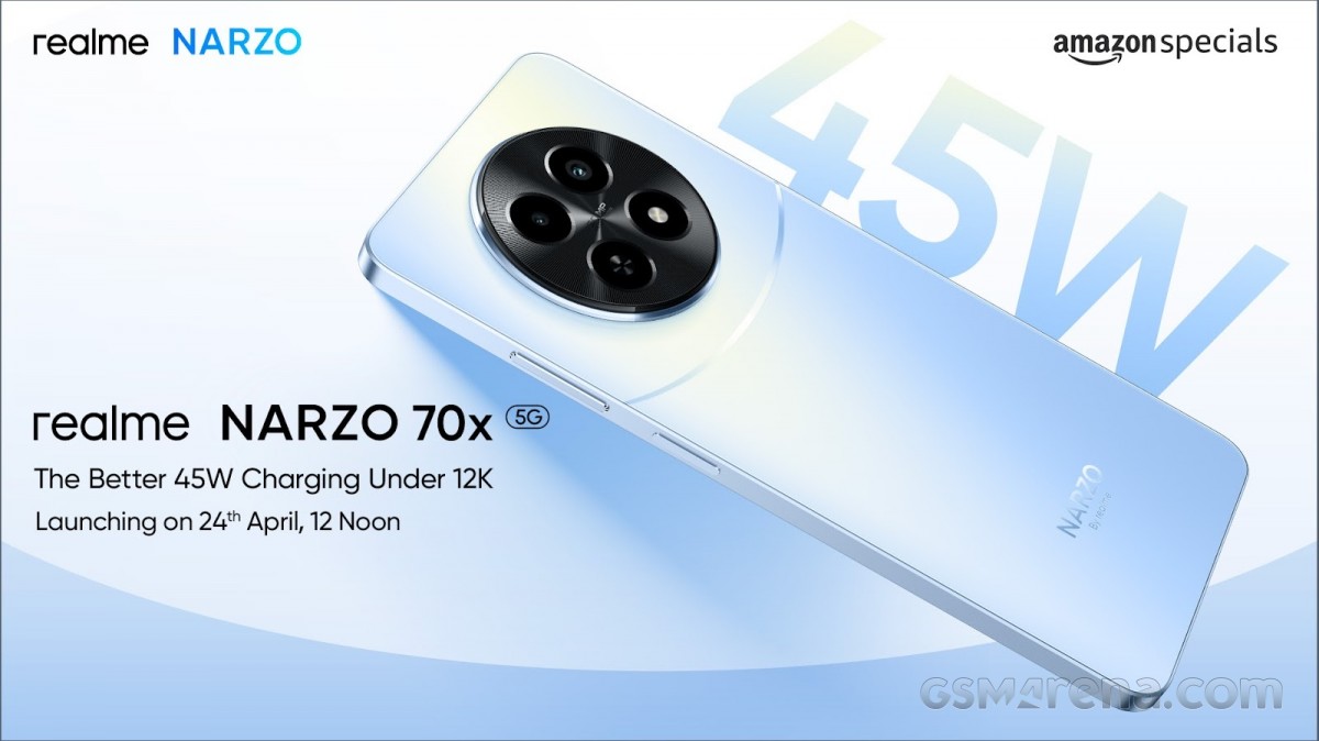 Realme Narzo 70x 5G Launch Date in India : 5000mAh बैटरी और 45W फास्ट चार्जिंग के साथ मिलेगा